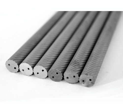 Cemented Carbide Rod with spiral hole